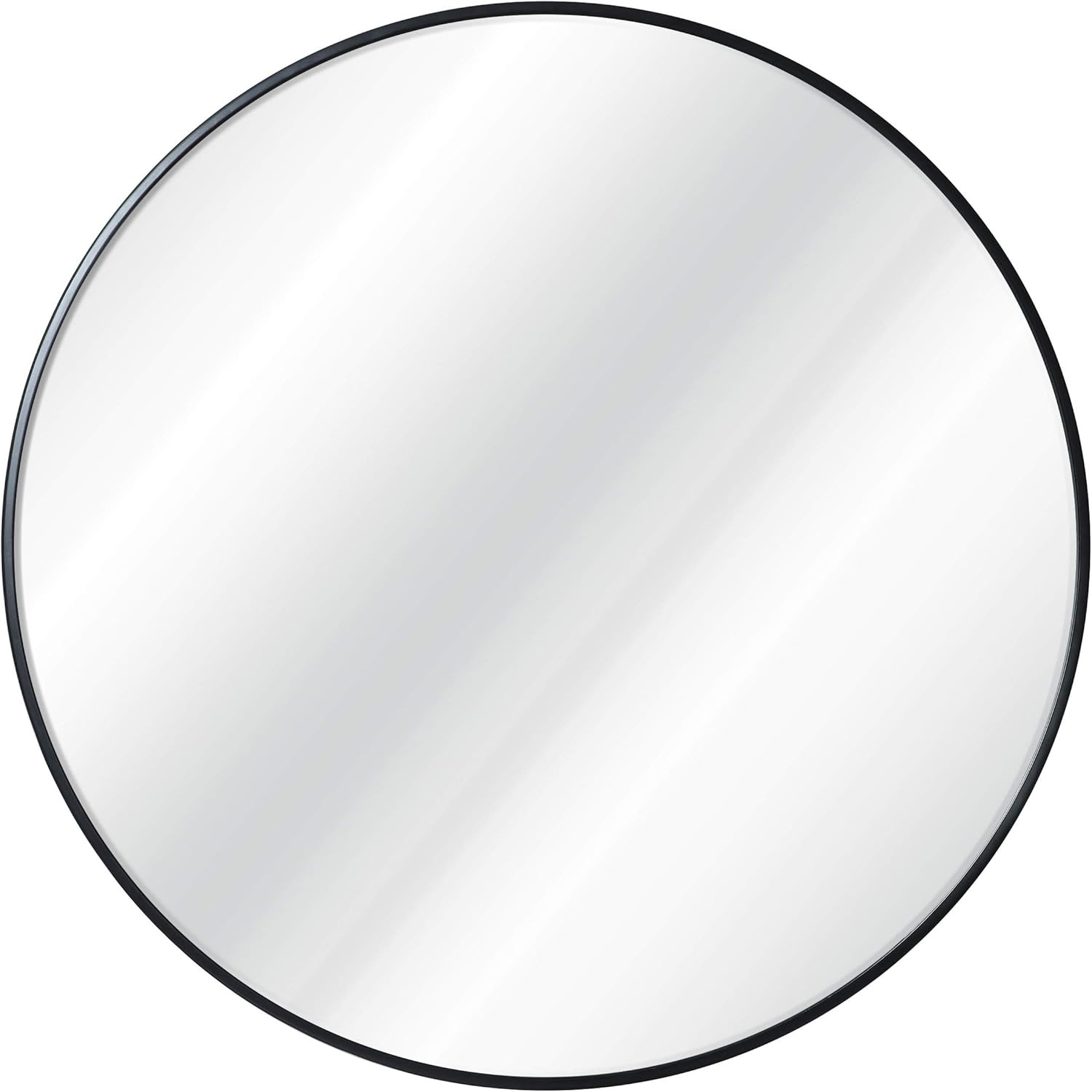 HBCY Creations Circle Wall Mirror 30 Inch Black Round Wall Mirror for Entryways, Washrooms, Livin... | Amazon (US)