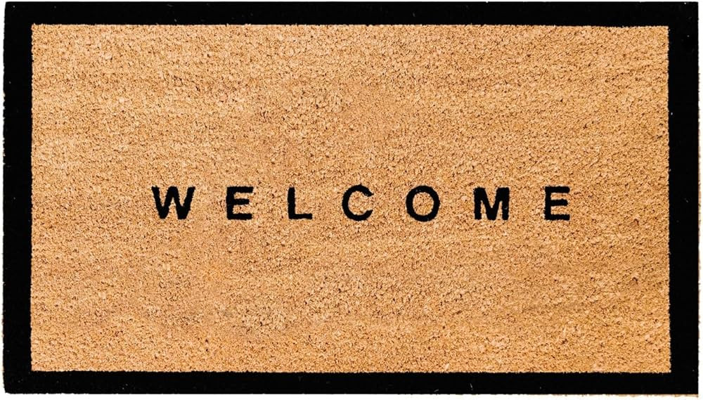 THEODORE MAGNUS Natural Coir Doormat with Non-Slip Backing - 17 x 30 - Outdoor/Indoor - Welcome M... | Amazon (US)