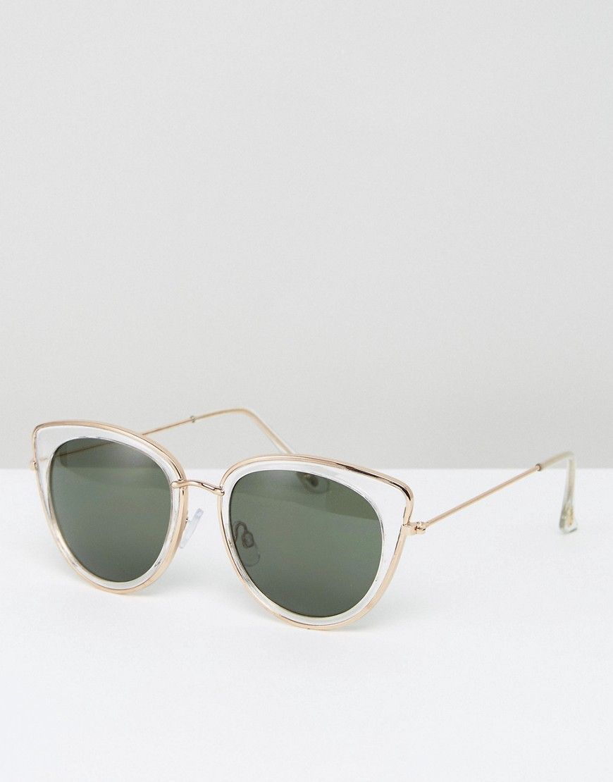 Mango Clear Cat Eye Sunglasses - Clear | ASOS US