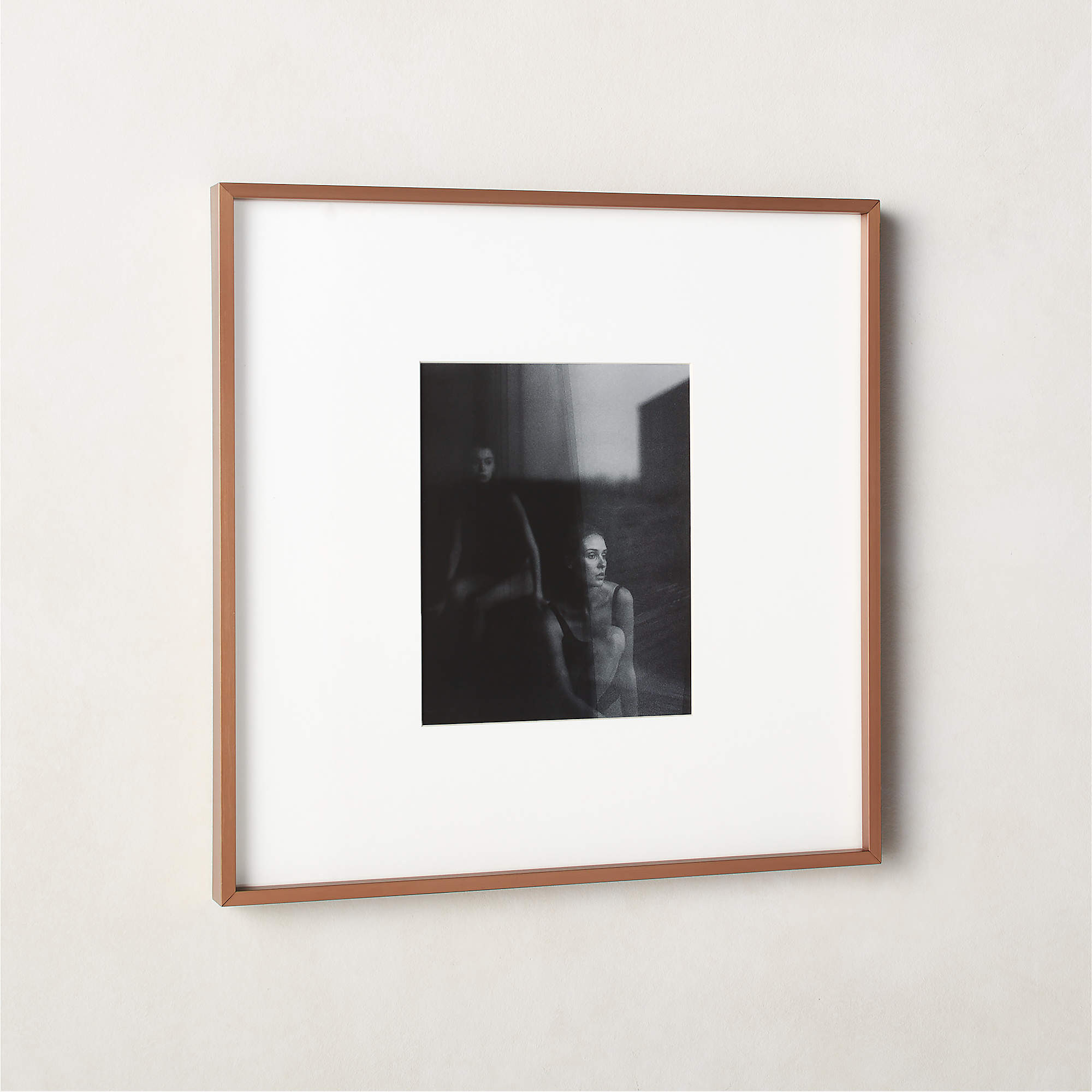 Gallery Brass Picture Frame with White Mat 8"x10" + Reviews | CB2 | CB2
