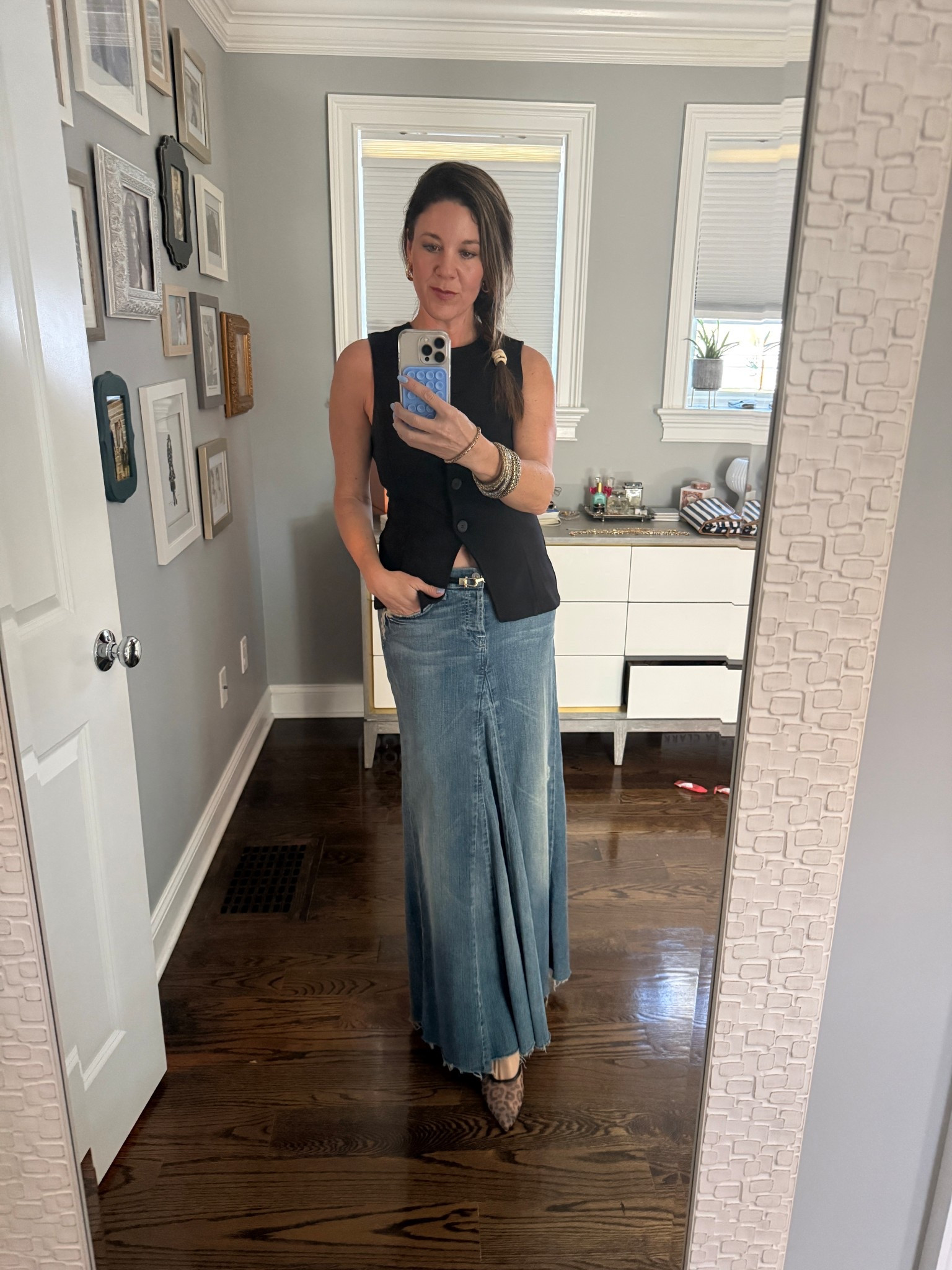 Revisiting some 2000’s fashion from the depths of my closet— kind of LOVE this old 7 Fam skirt.

Paired with current vest from @Anthropologie , shoes from Dolce Vita, and belt from Amazon of course. All linked! 

What do you think? Should I break this bad boy out for current day? 

#LTKMidsize #LTKOver40 #LTKootd