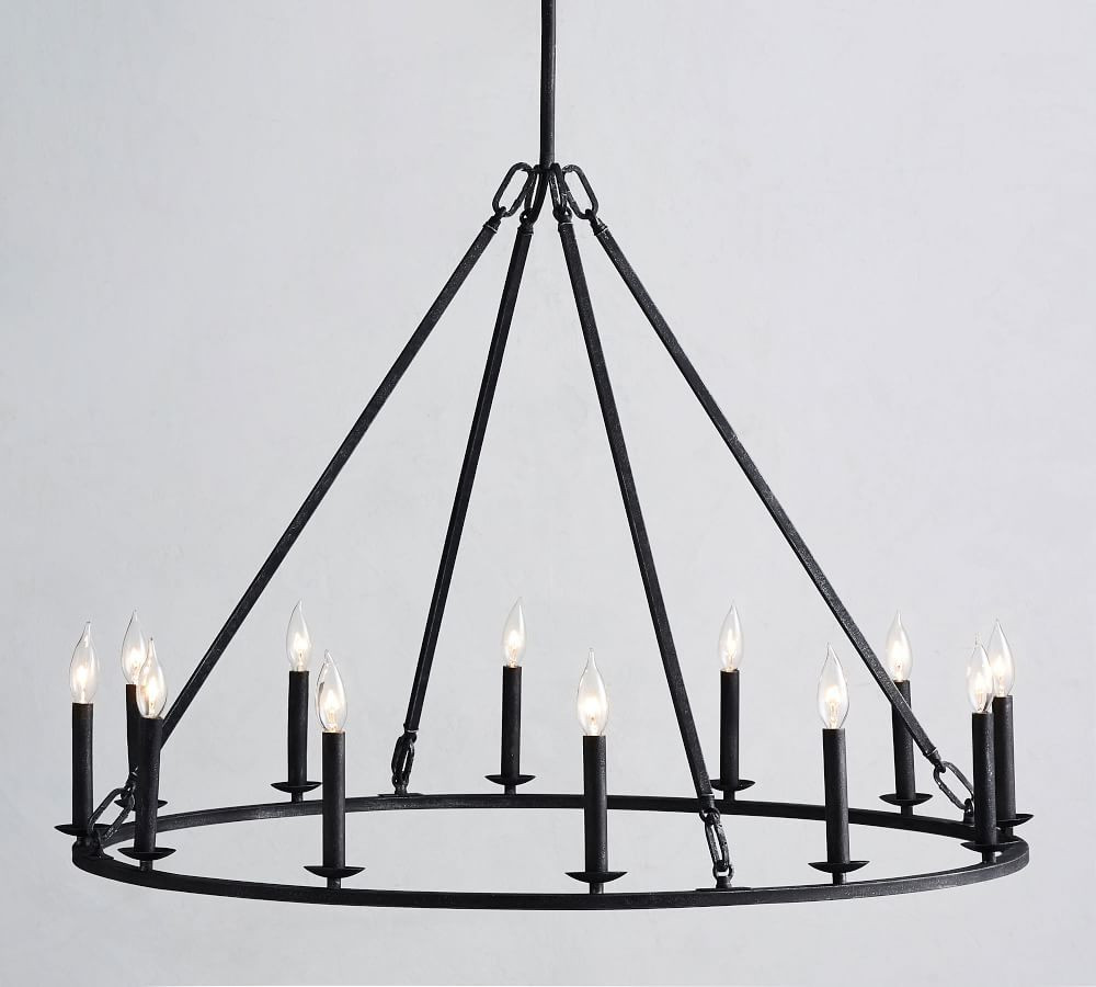 Remington Iron Round Chandelier | Pottery Barn (US)