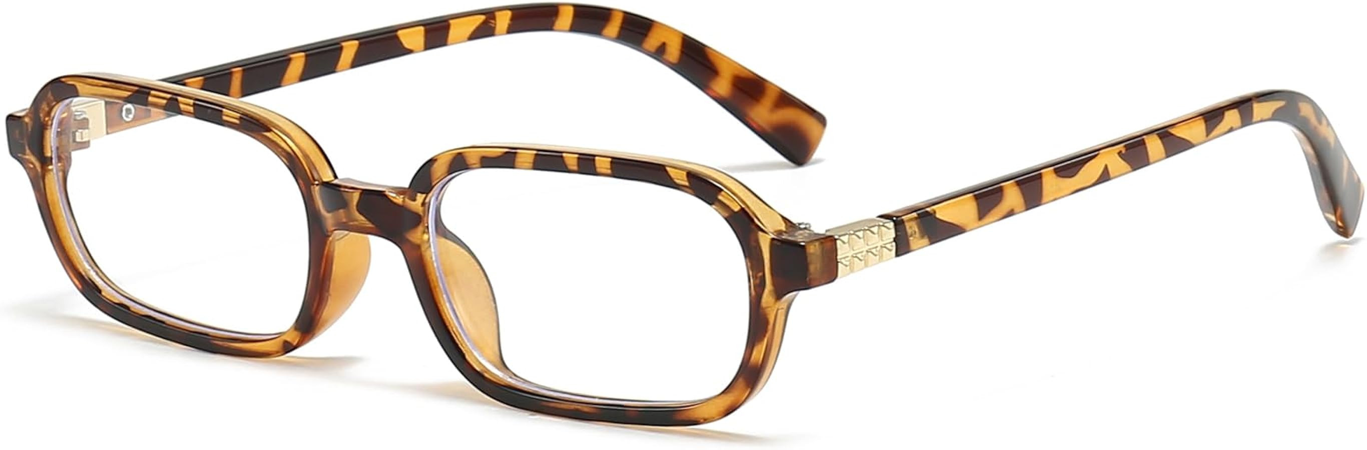 Retro Rectangle Glasses for Women Men Small Square Blue Light Blocking Glasses Vintage Eyeglasses | Amazon (US)