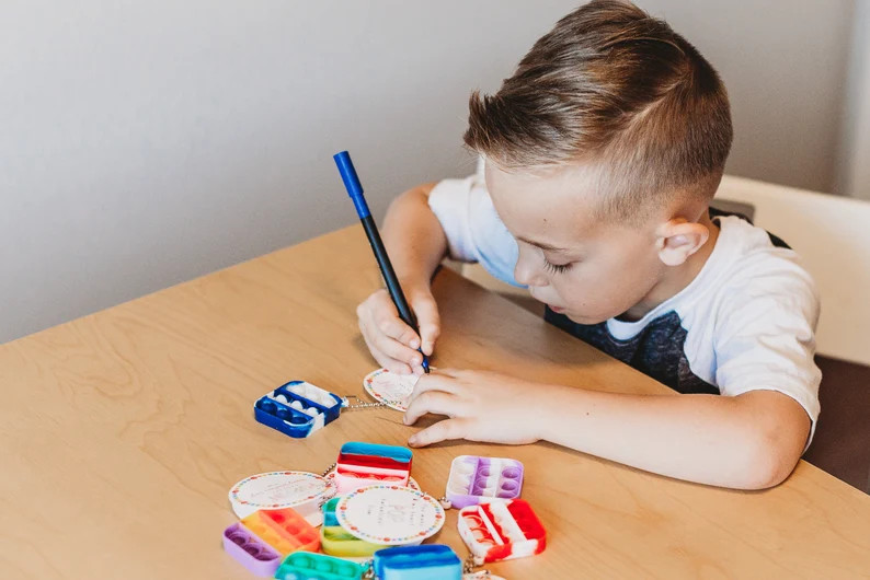 Valentine's Day Pop Its Pop It Keychain Classroom Valentines Fully Assembled Valentines Valentine... | Etsy (US)