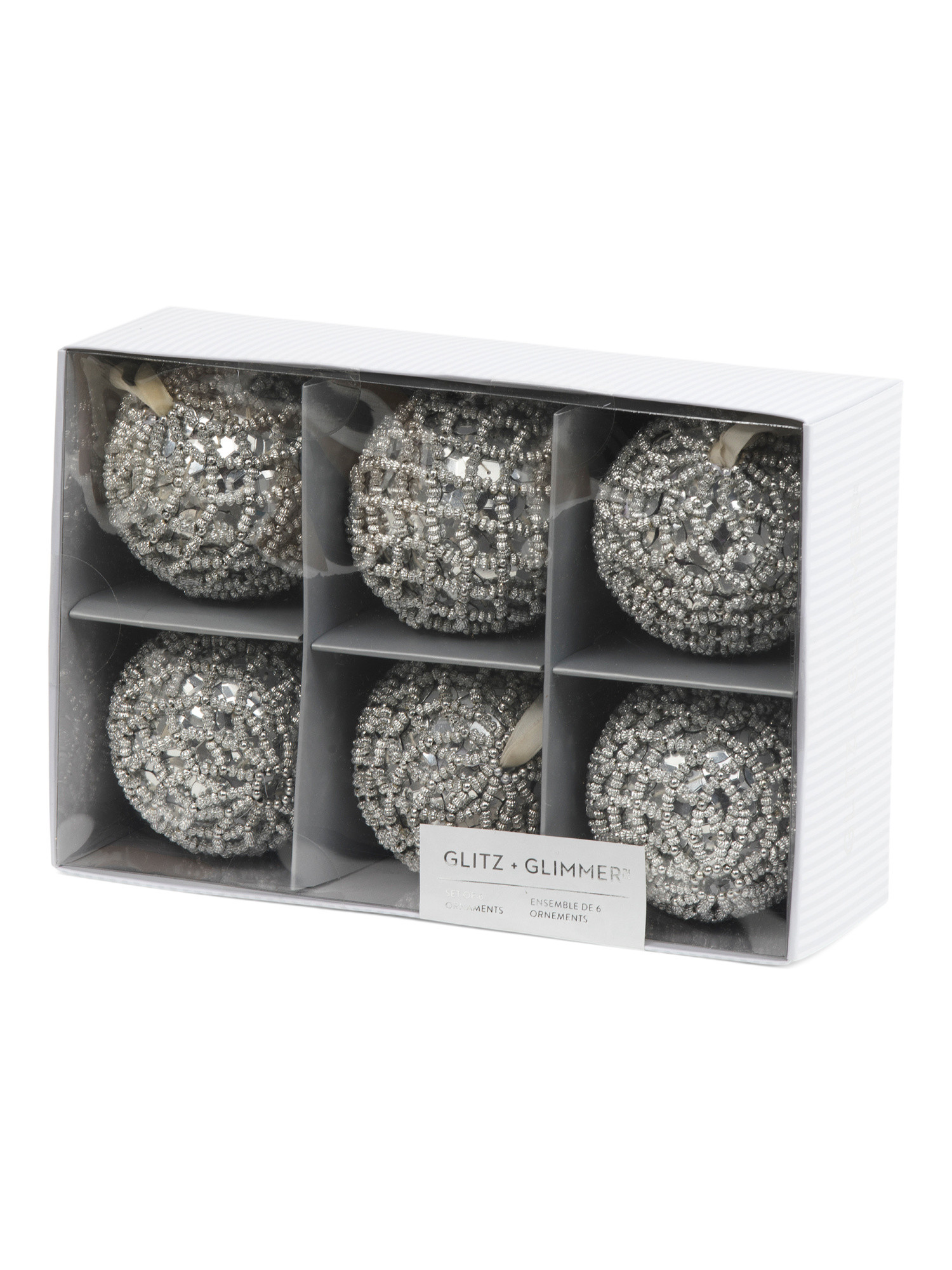 Set Of 6 Beaded Ornaments | TJ Maxx