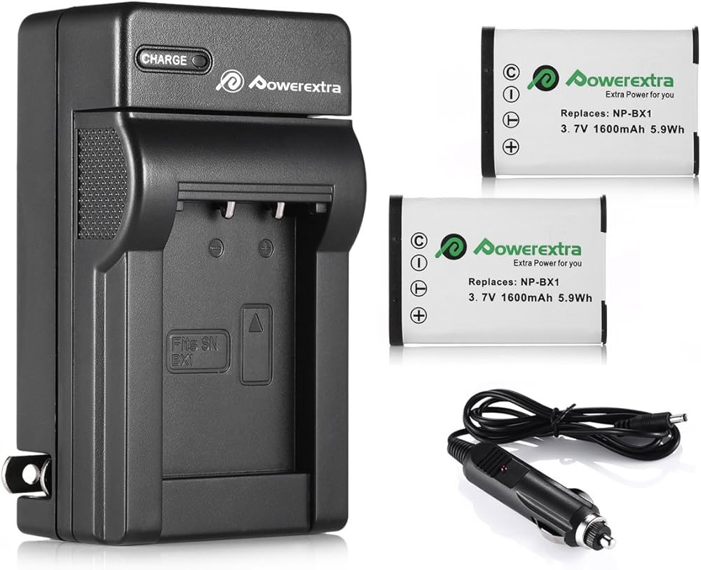 Powerextra 2 Pack Replacement NP-BX1 Li-ion Battery and Charger Compatible with NP-BX1/M8 and Cyb... | Amazon (US)