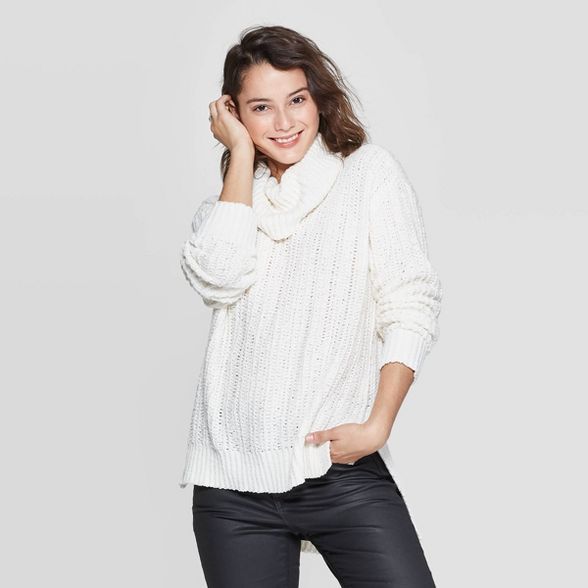 Women's Chenille Cowl Neck Pullover Sweater - Xhilaration™ | Target