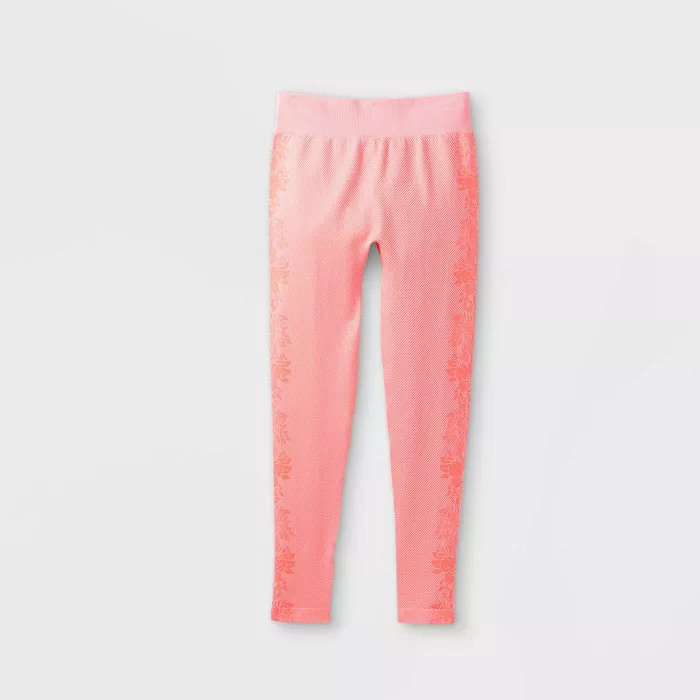 Girls' Floral Seamless Leggings - All in Motion™ | Target