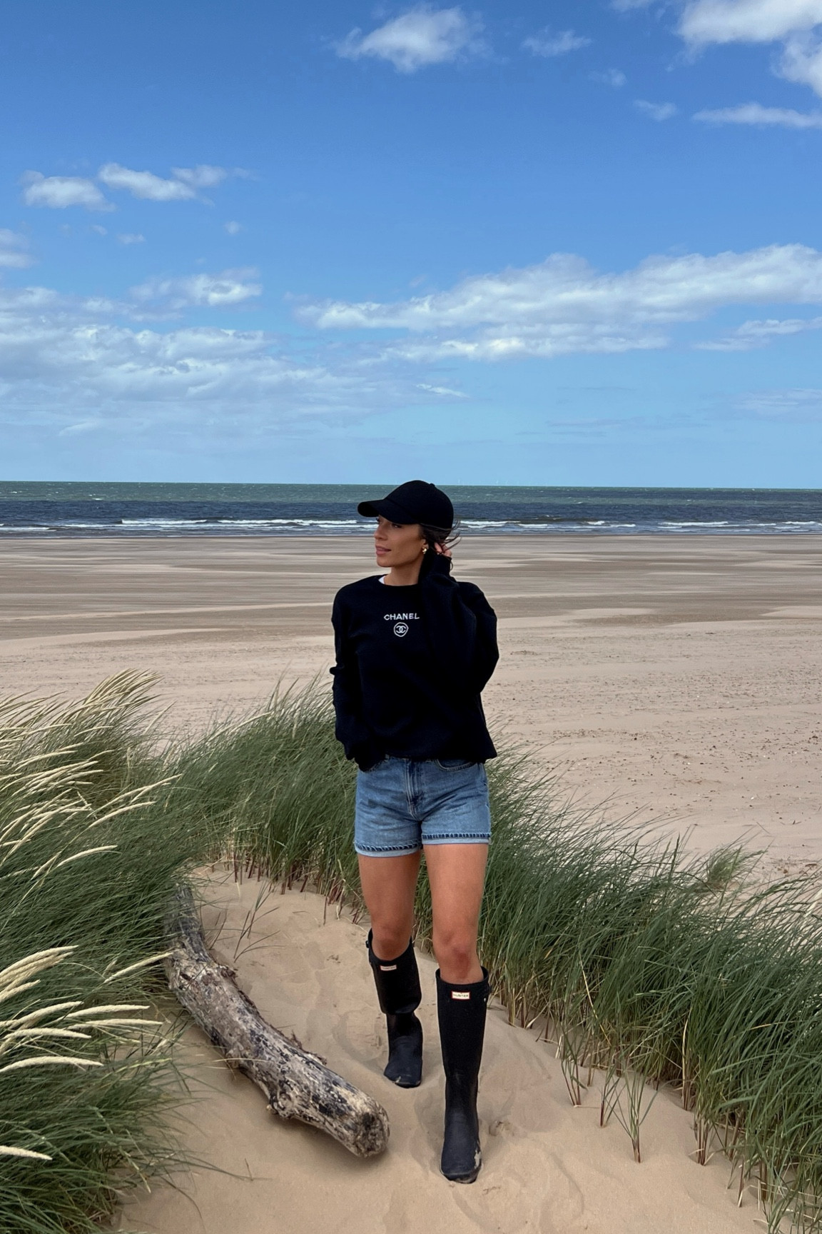 Denim shorts. Summer outfit inspo. 
What to wear. Outfit of the day. Black rainboots. Weekend outfit.

#LTKSummerSales #LTKTravel #LTKFindsUnder50