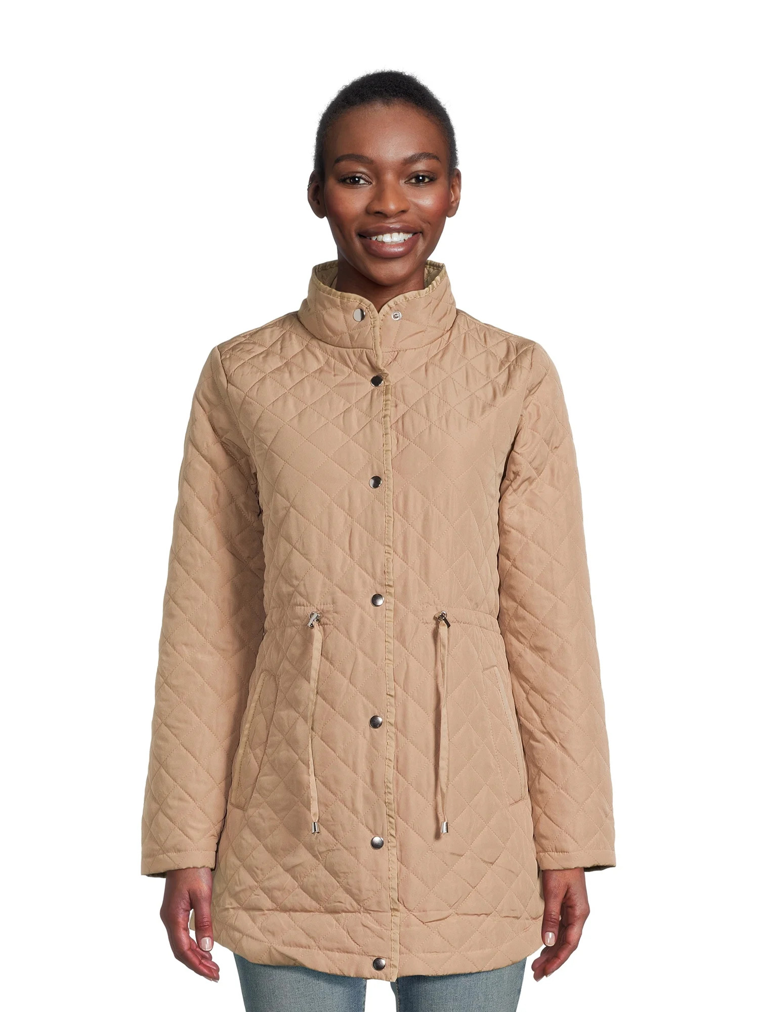 Jason Maxwell Women’s and Women's Plus Midweight Quilted Jacket - Walmart.com | Walmart (US)