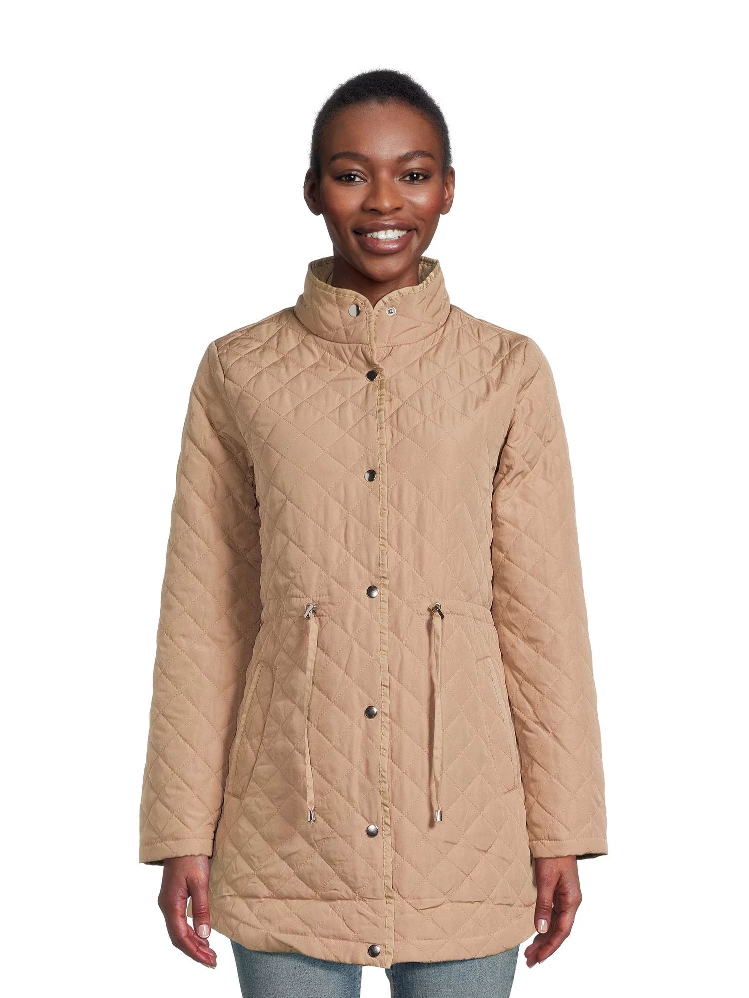 Jason Maxwell Women’s and Women's Plus Midweight Quilted Jacket | Walmart (US)