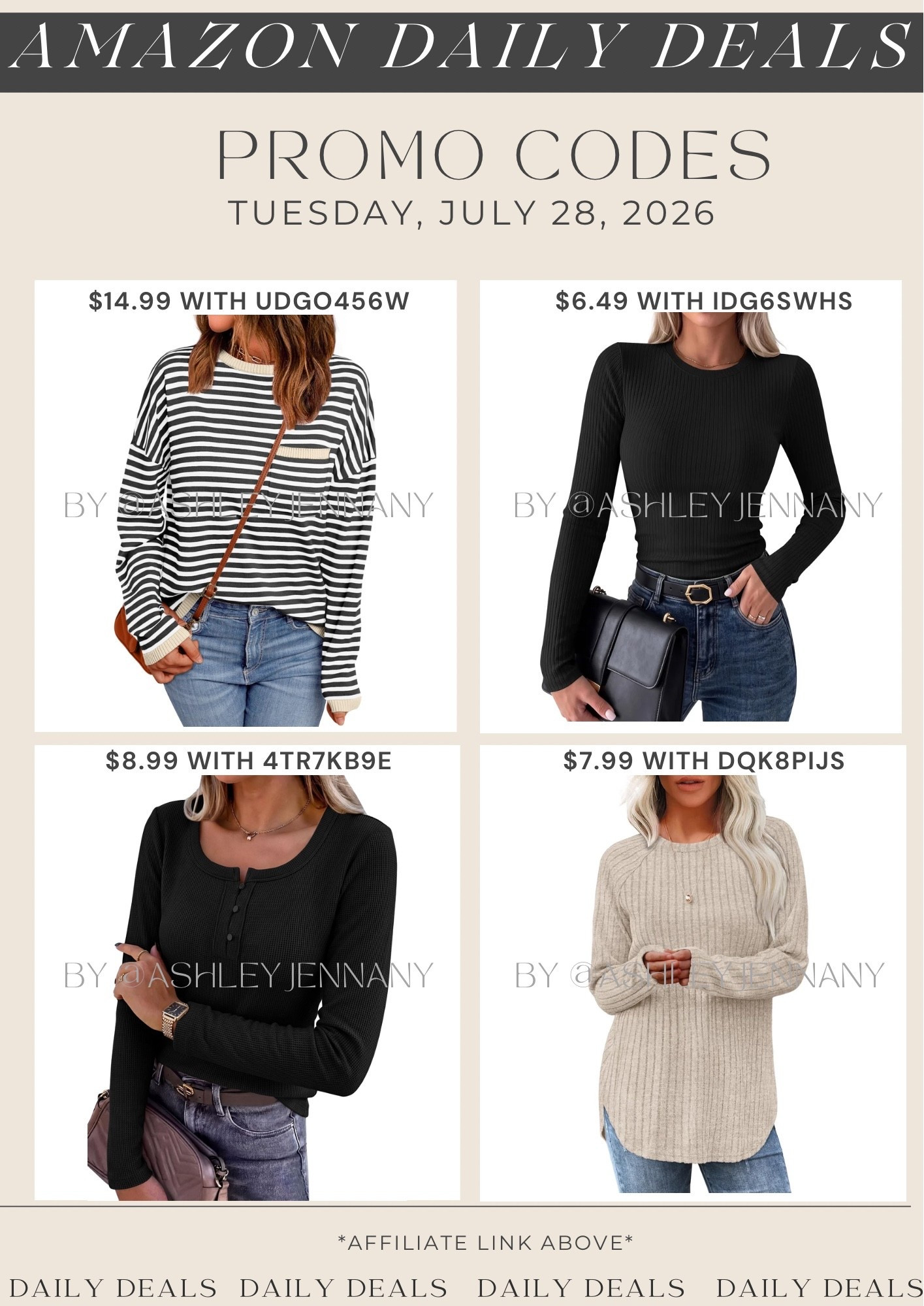 Amazon deals

#LTKSaleAlert #LTKMidsize #LTKootd