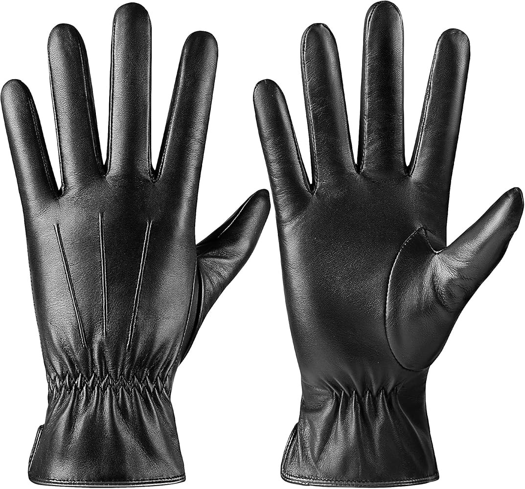 Winter Womens Fashion Leather Gloves Warm Cashmere Lining Touchscreen Texting Windproof Driving G... | Amazon (US)