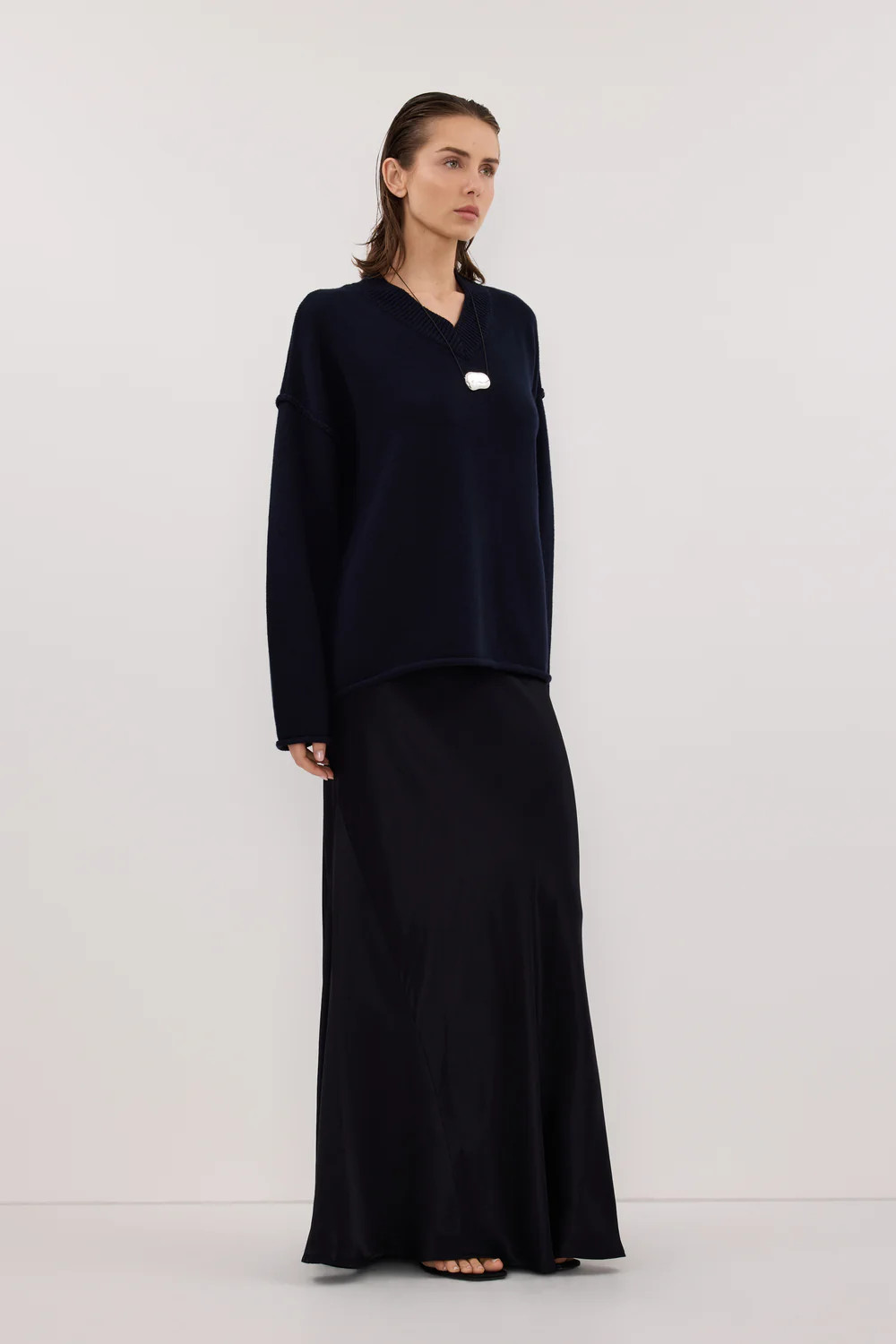 CHARLI INK SATIN MAXI SKIRT | DISSH