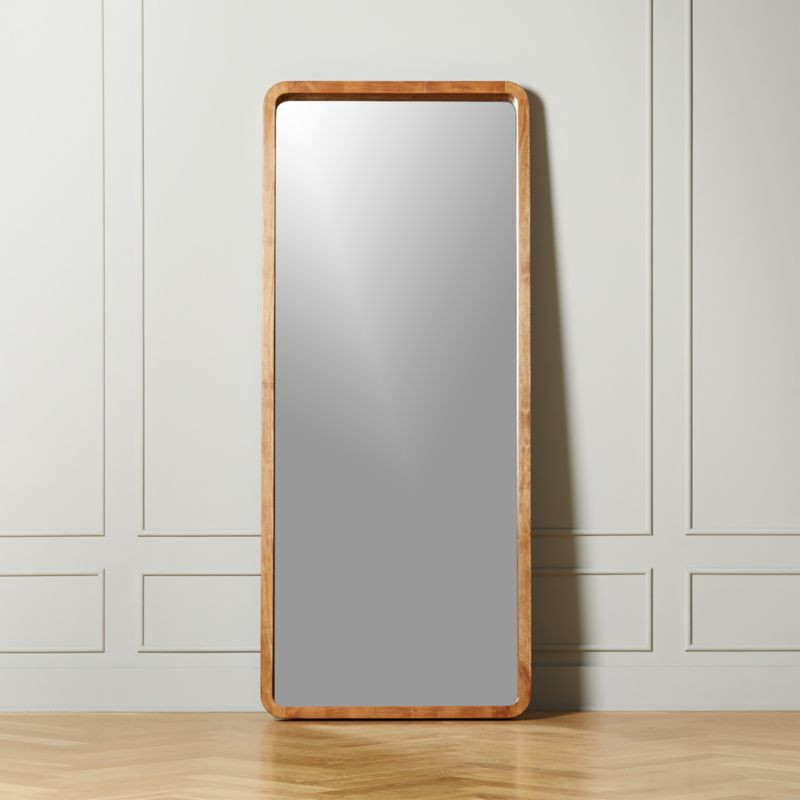 Modern Acacia Wood Full-Length Floor Mirror 32"x76.25" + Reviews | CB2 | CB2
