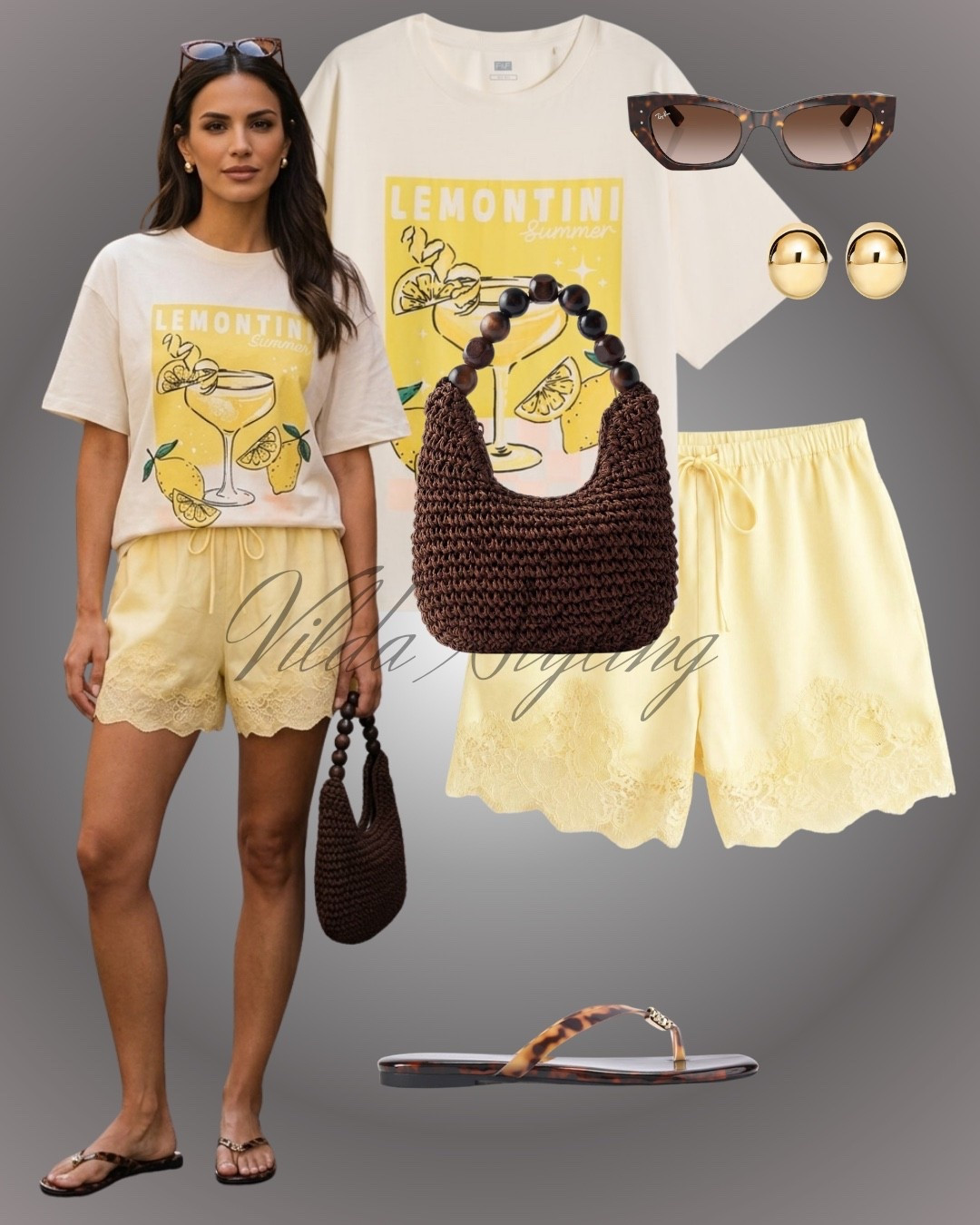 Butter yellow lace satin short and graphic t-shirt🍋

#LTKsummer #LTKspring #LTKstyletip