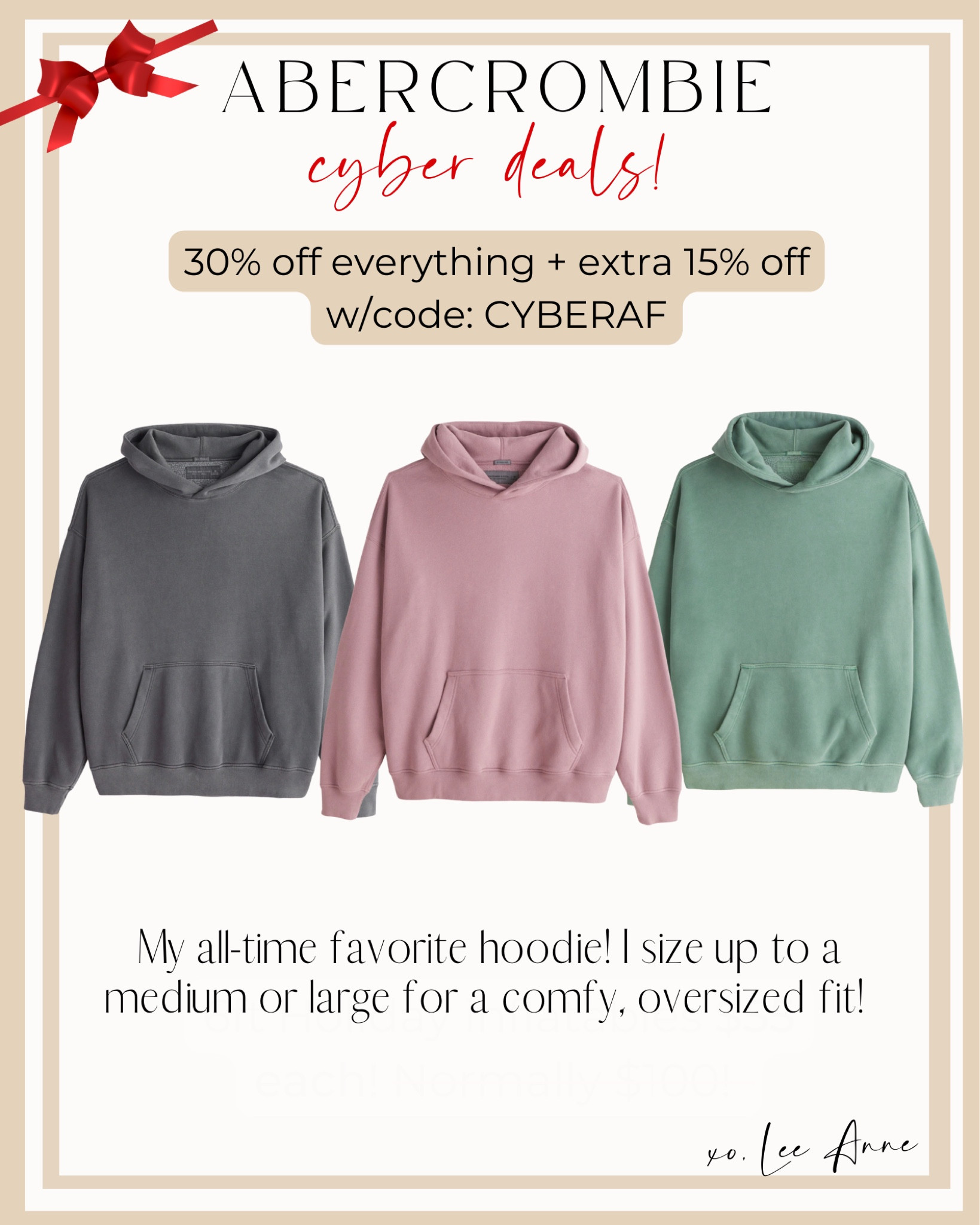 My favorite Abercrombie hoodie on major deal! 

#LTKCyberweek #LTKHoliday #LTKGiftGuide