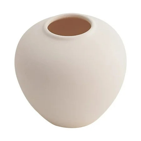 Ceramic Flower Vase Flower Planter Pot Vintage Clay Pot Porcelain Bud Vase DIY Blank Jar Vase for Home Kitchen Table Living Room Decor White | Walmart (US)