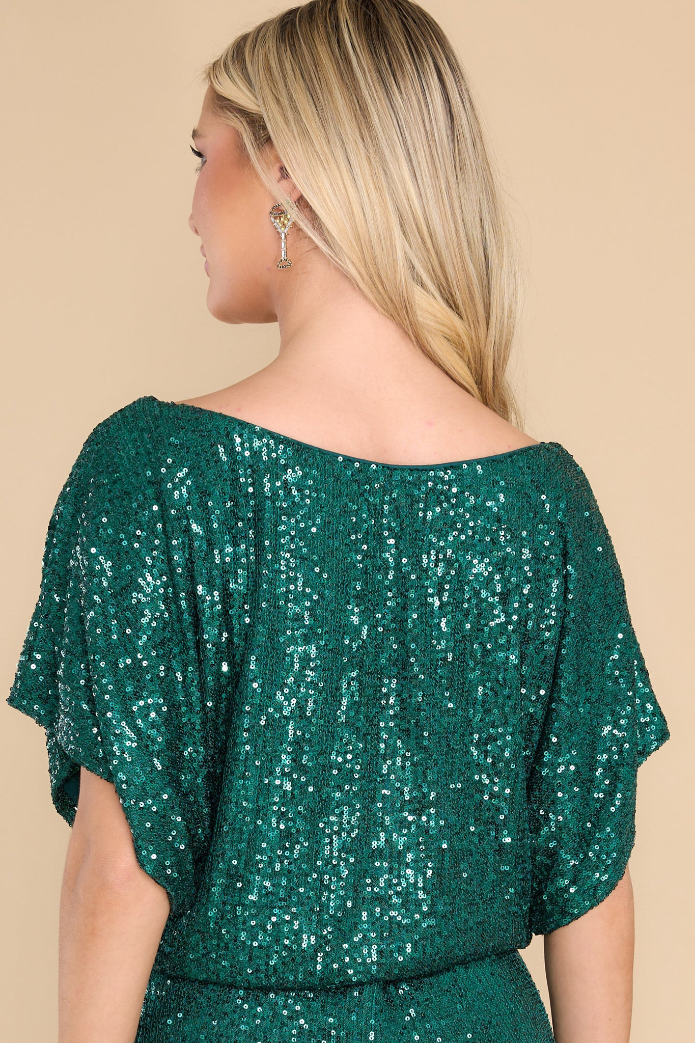 Light Me Up Emerald Green Sequin Top | Red Dress 
