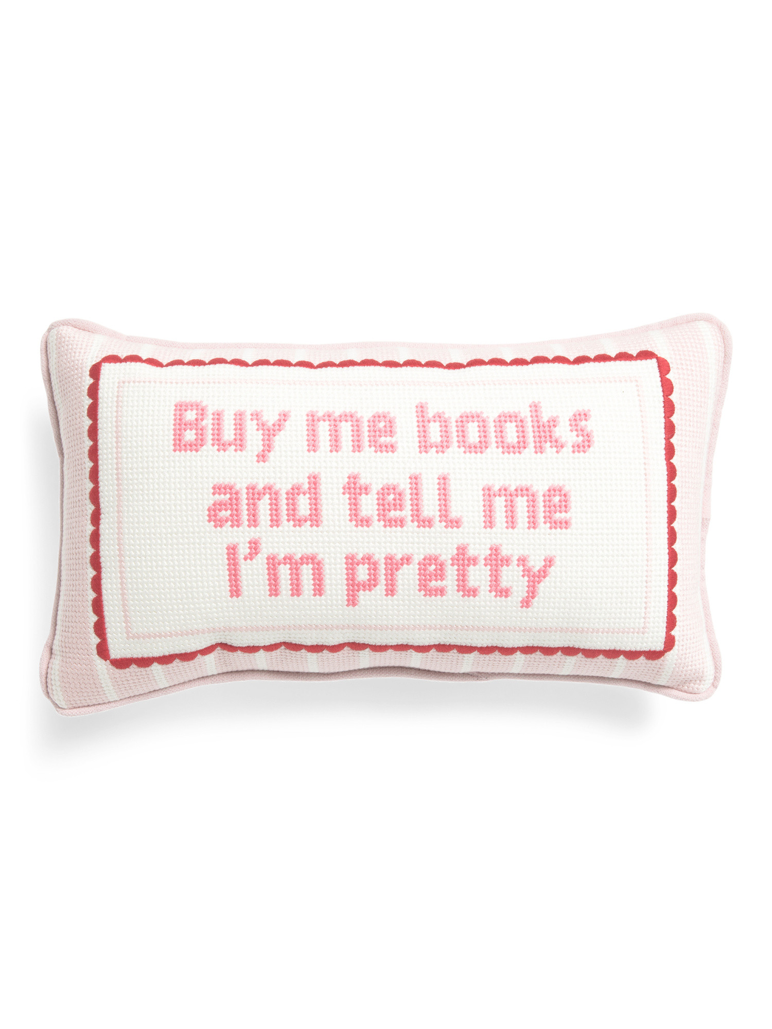 9x15 Buy Me Books Needlepoint Pillow | TJ Maxx