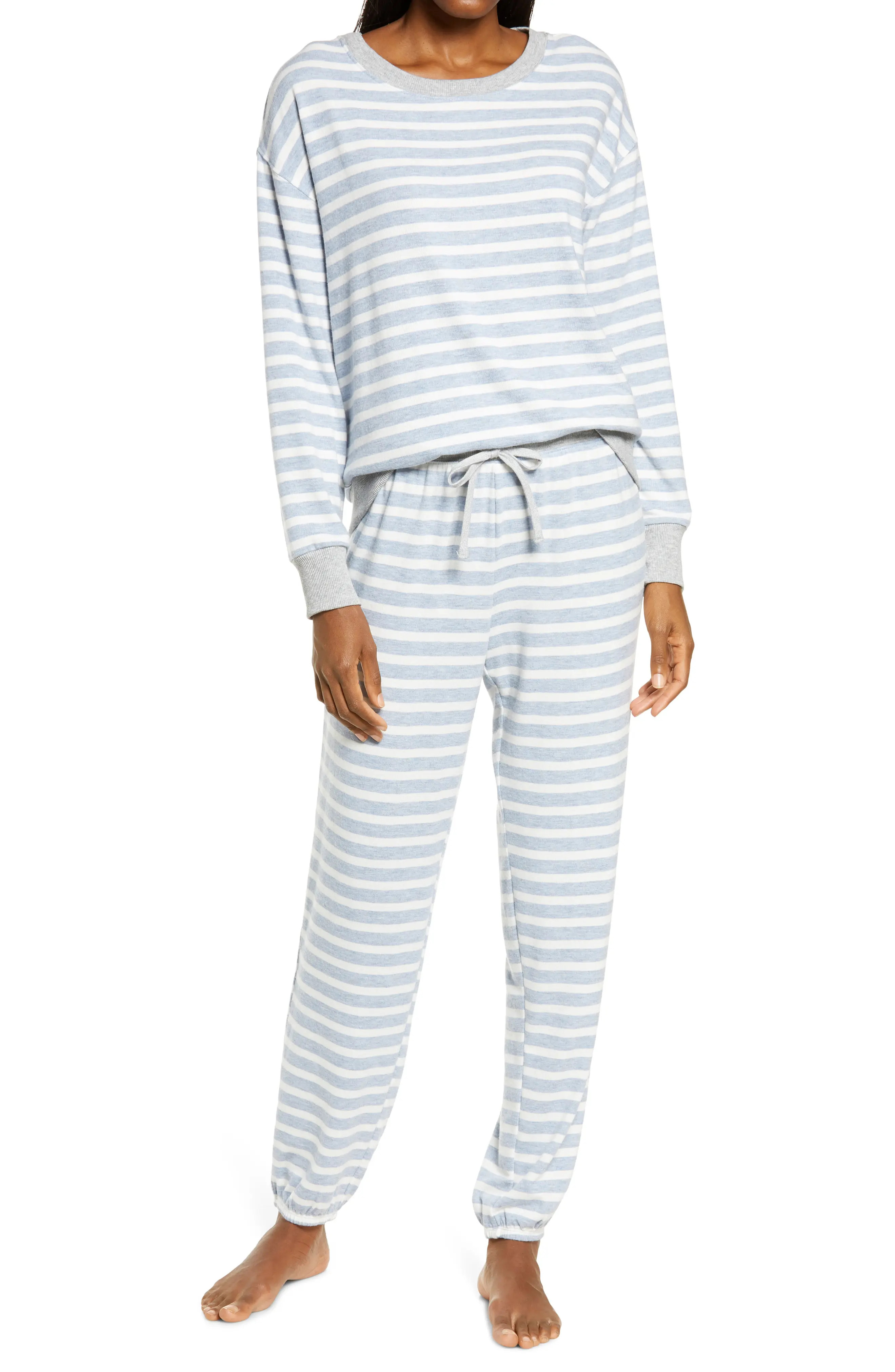 Women's Splendid Long Sleeve Pajamas, Size Small - Blue | Nordstrom