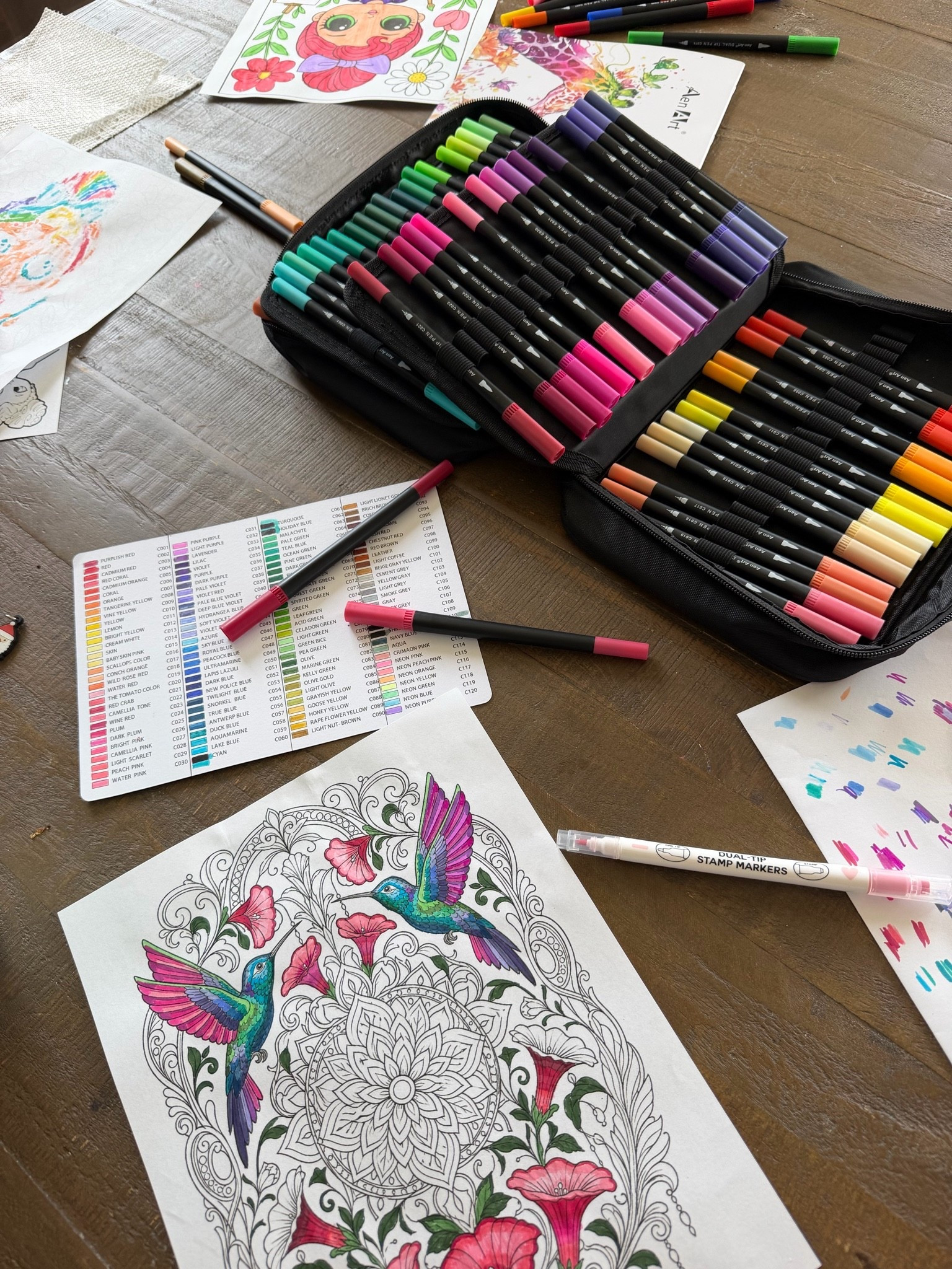 Dual tip markers. Can choose how many you want, comes in a carrying case and comes with a coloring book. We have the 120 set

#LTKKids #LTKmomlife