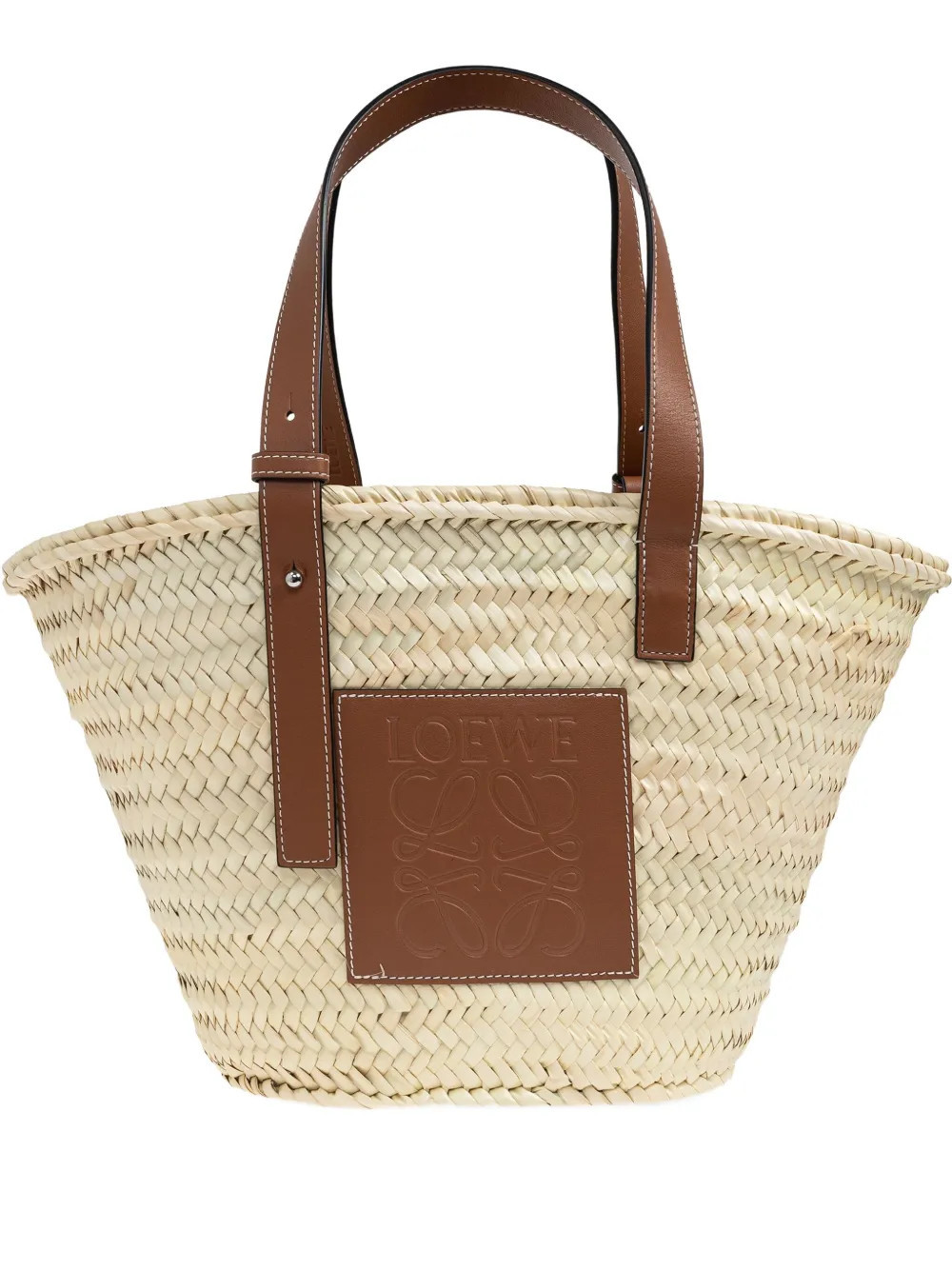 LOEWE Basket logo-patch tote bag - Neutrals | Farfetch Global