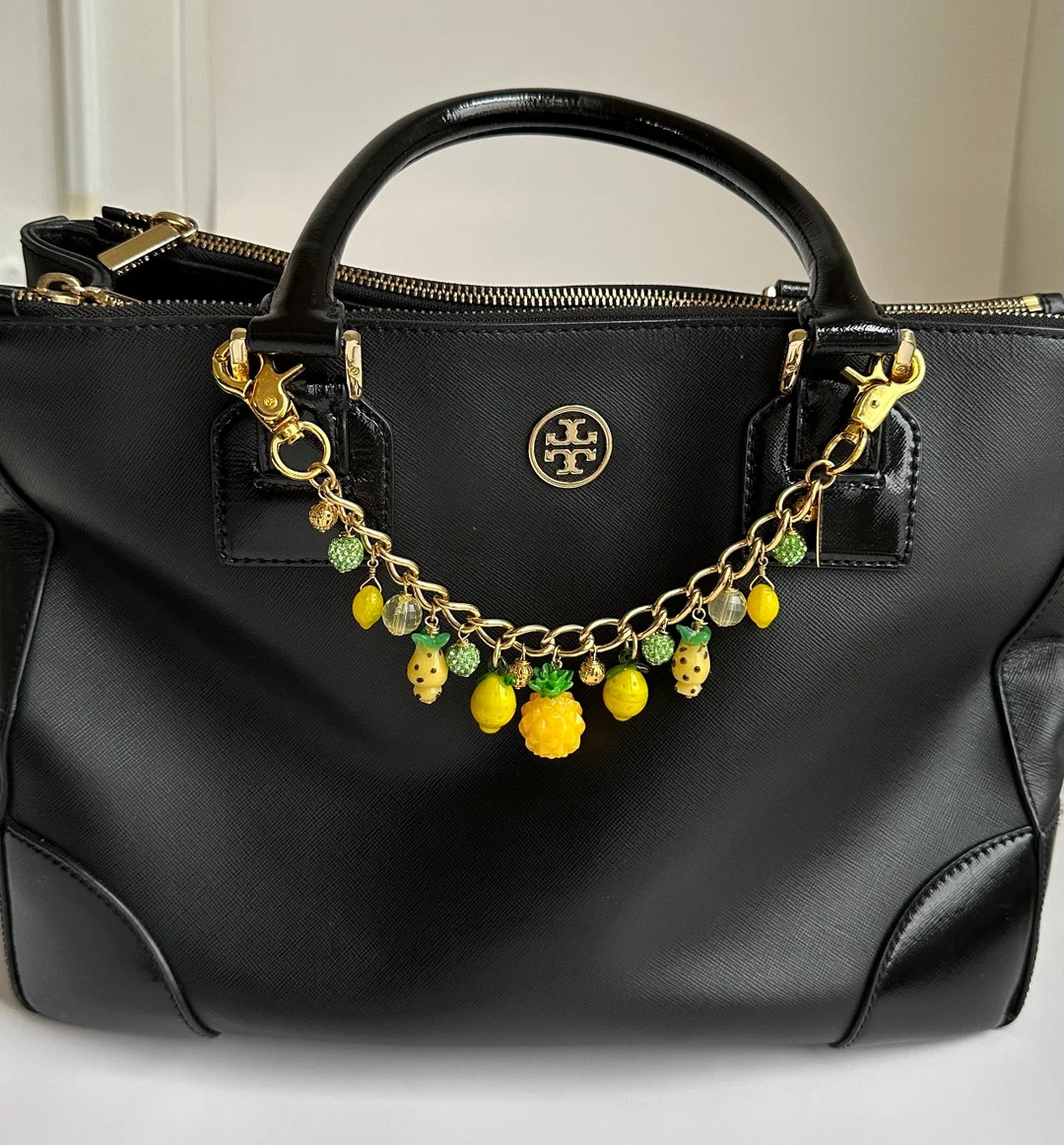 NEW DESIGN Lenora Dame Citrus Fruit Chain Bag Charm - Etsy | Etsy (US)