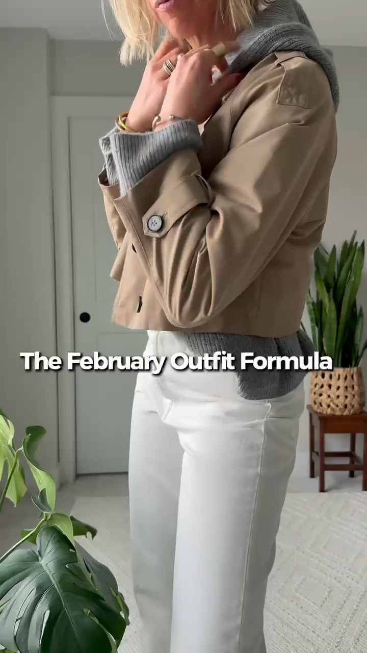 The February outfit formula! 

Everything is linked here for you 🤍
+wearing my tts 28 in the white jeans, sized up one in the trench to a medium to layer, medium in the cashmere sweater

#LTKSeasonal #LTKootd #LTKmomlife