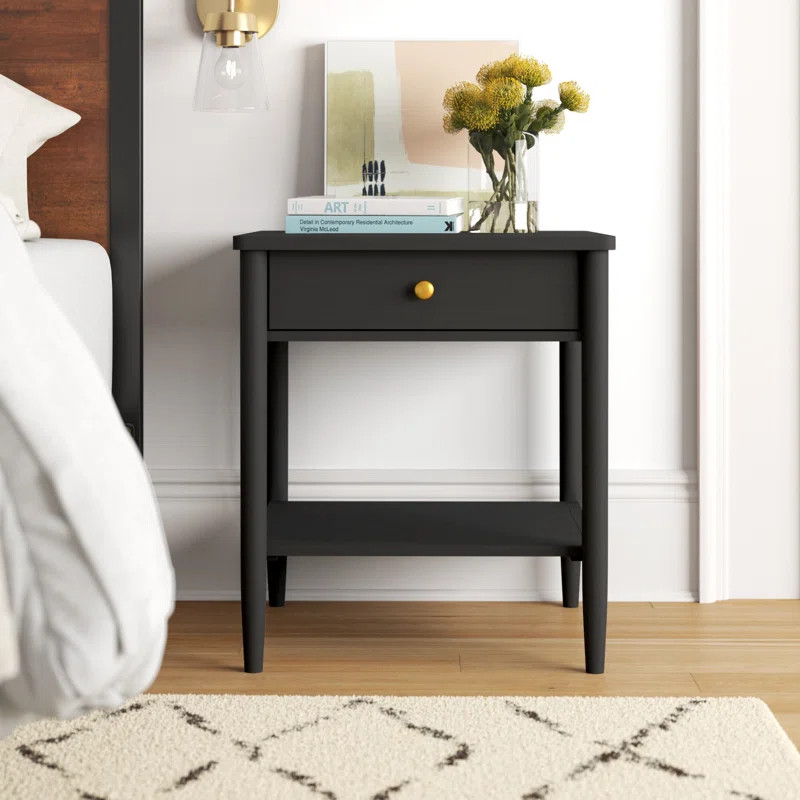 Nickens Solid + Manufactured Wood Nightstand | Wayfair North America