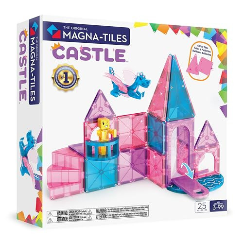 MAGNA-TILES Castle 25-Piece Magnetic Construction Set, The Original Magnetic Building Brand | Amazon (US)