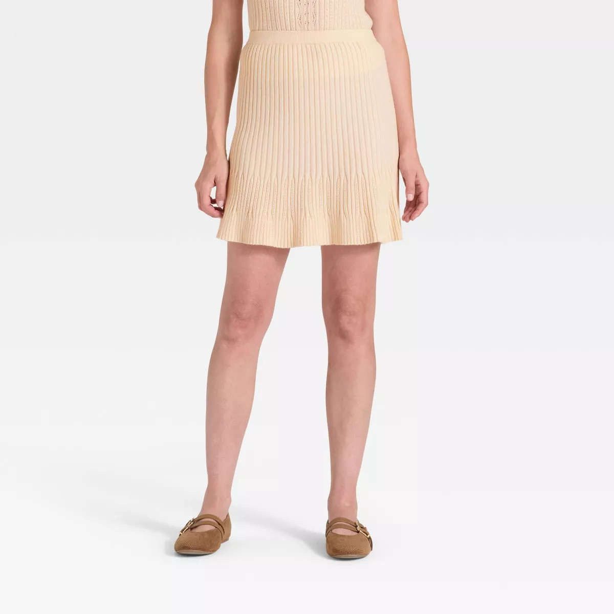 Women's Pointelle Mini Sweater Skirt - Universal Thread™ | Target