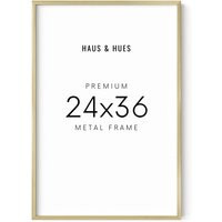 Haus & Hues 24x36 Poster Frame Gold - Set Of 1 Inch Frame, Large Picture Frames | Gold Aluminum Frame | Etsy (US)