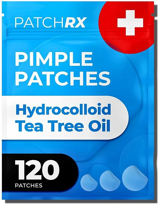 Pimple Patches for Face (120 Patches), Hydrocolloid Acne Patches with Tea Tree Oil, Pimple Patch ... | Amazon (US)