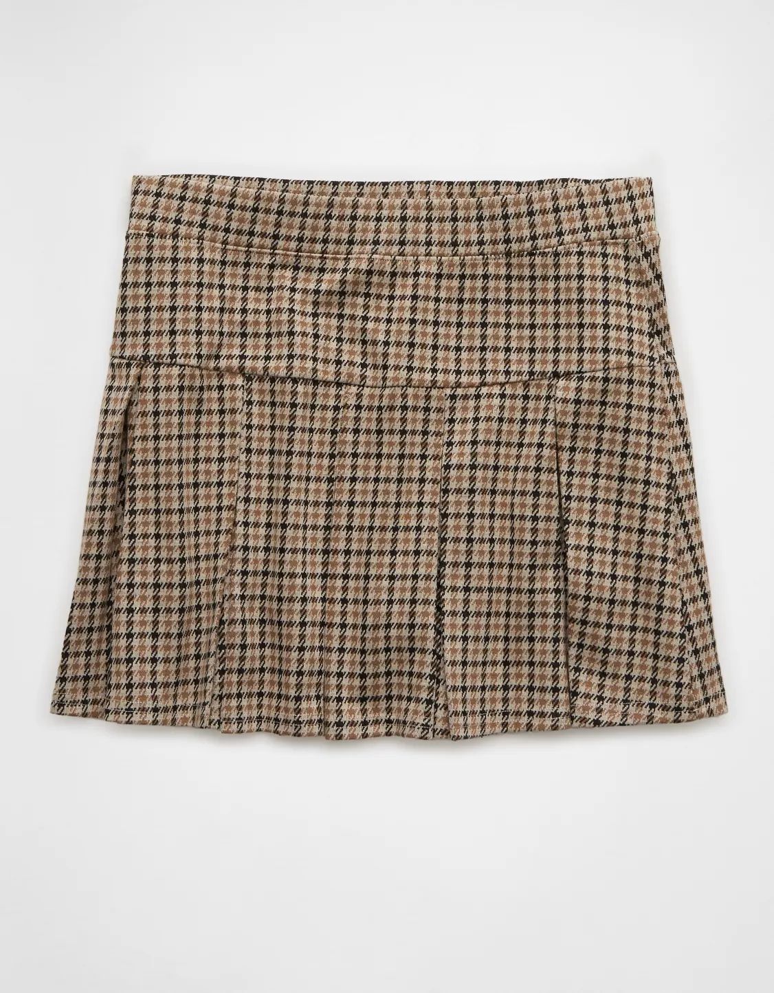 AE Pleated It Knit Plaid Skort | American Eagle Outfitters (US & CA)