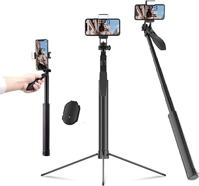 ULANZI MT-53 Aluminum Selfie Stick Tripod, 62" Extendable Phone Tripod with Handle, All-in-One Tr... | Amazon (US)