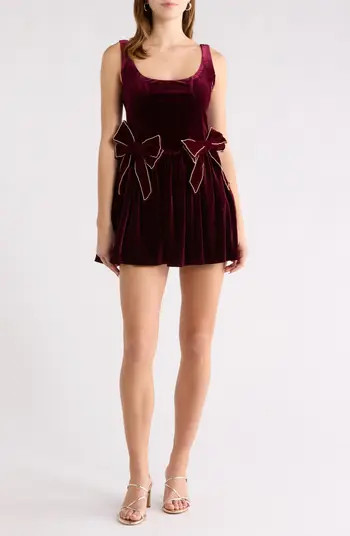 Velvet Fit & Flare Dress | Nordstrom