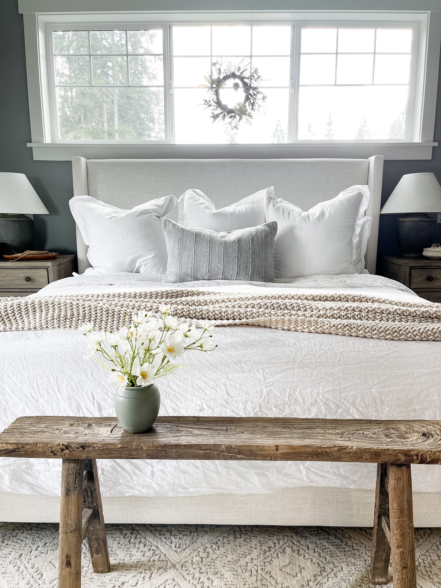 Our most asked about vintage bench is back in stock and on sale!! We love this detail in our primary bedroom!

#LTKstyletip #LTKsalealert #LTKhome