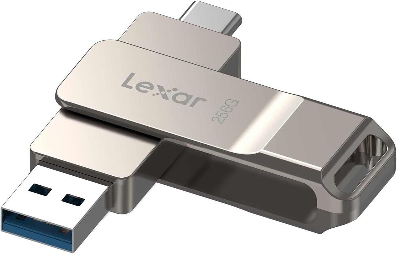 Lexar D40E 256GB Dual USB 3.2 Gen 1 Type-C Jump Drive, Champagne Silver | Amazon (US)