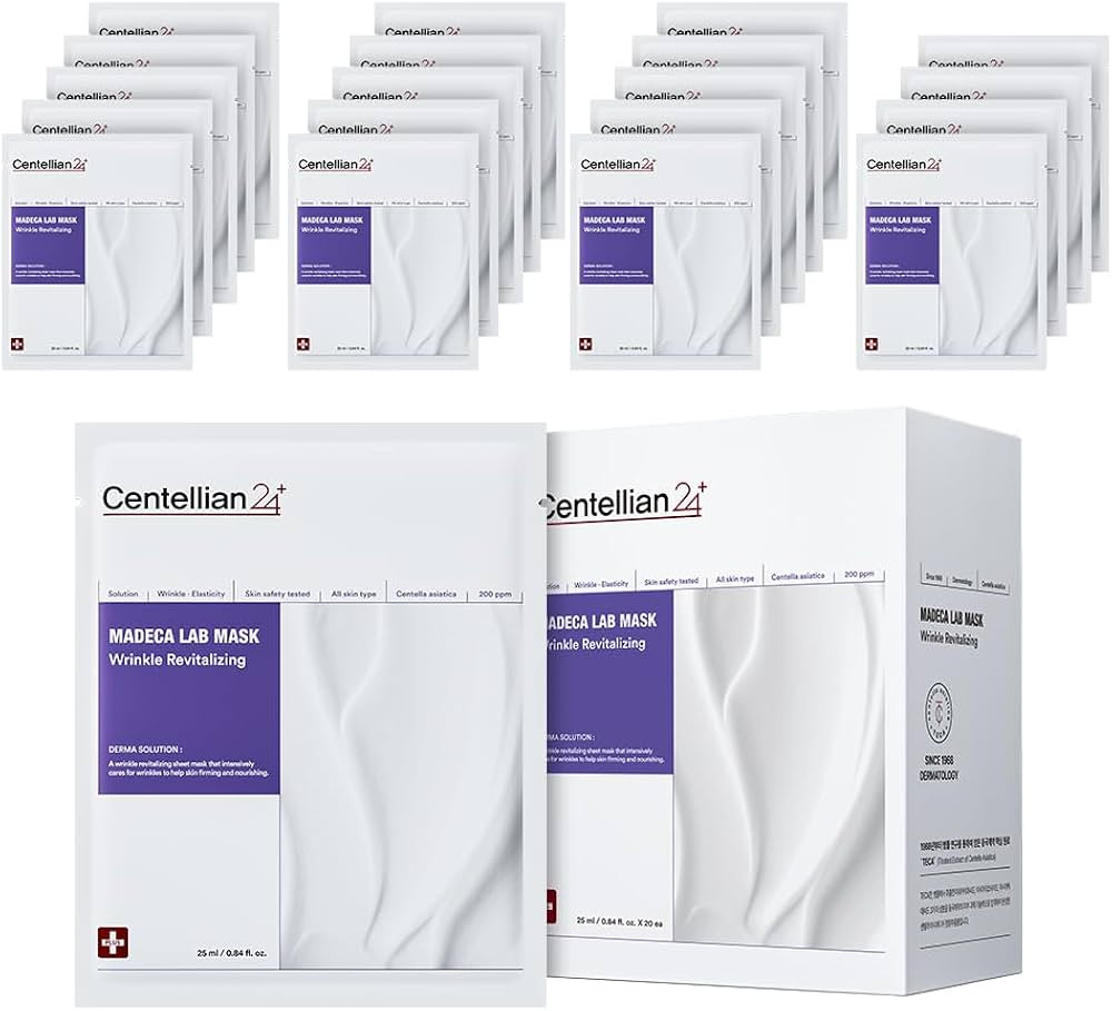 CENTELLIAN 24 Madeca Mask (Wrinkle Revitalizing, 20pc) - Face Mask Sheet for Skin Elasticity, Ins... | Amazon (US)