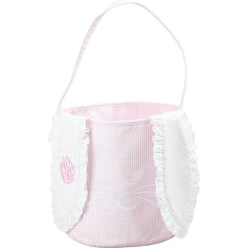 Pink Gingham Bunny Ear Easter Basket - Shipping Early April | Cecil and Lou