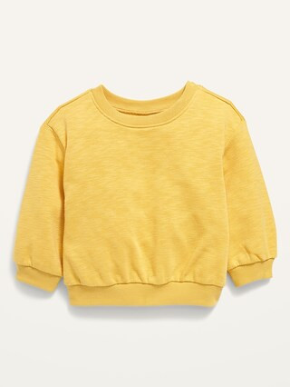Unisex Solid Drop-Shoulder French Terry Sweatshirt for Baby | Old Navy (US)