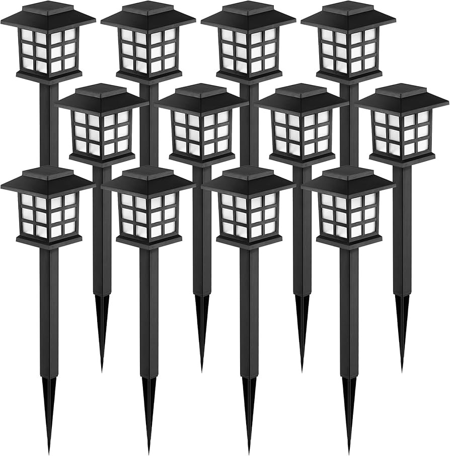 GIGALUMI Solar Outdoor Lights,12 Pack LED Solar Lights Outdoor Waterproof, Solar Walkway Lights M... | Amazon (US)