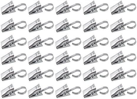 yueton Pack of 30 Stainless Steel Clips w/Hook for Curtain, Photos, Home Decoration | Amazon (US)