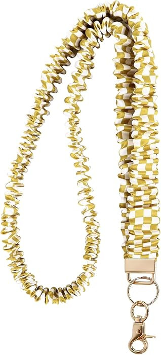 Scrunchie Lanyard for ID Badges Teacher, Stretchy Neck Key Lanyards for Women Men Nurse, Breakawa... | Amazon (US)