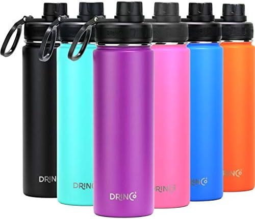 DRINCO Stainless Steel Water Bottle Spout Lid Vacuum Insulated Double Wall Water Bottle Wide Mout... | Amazon (US)