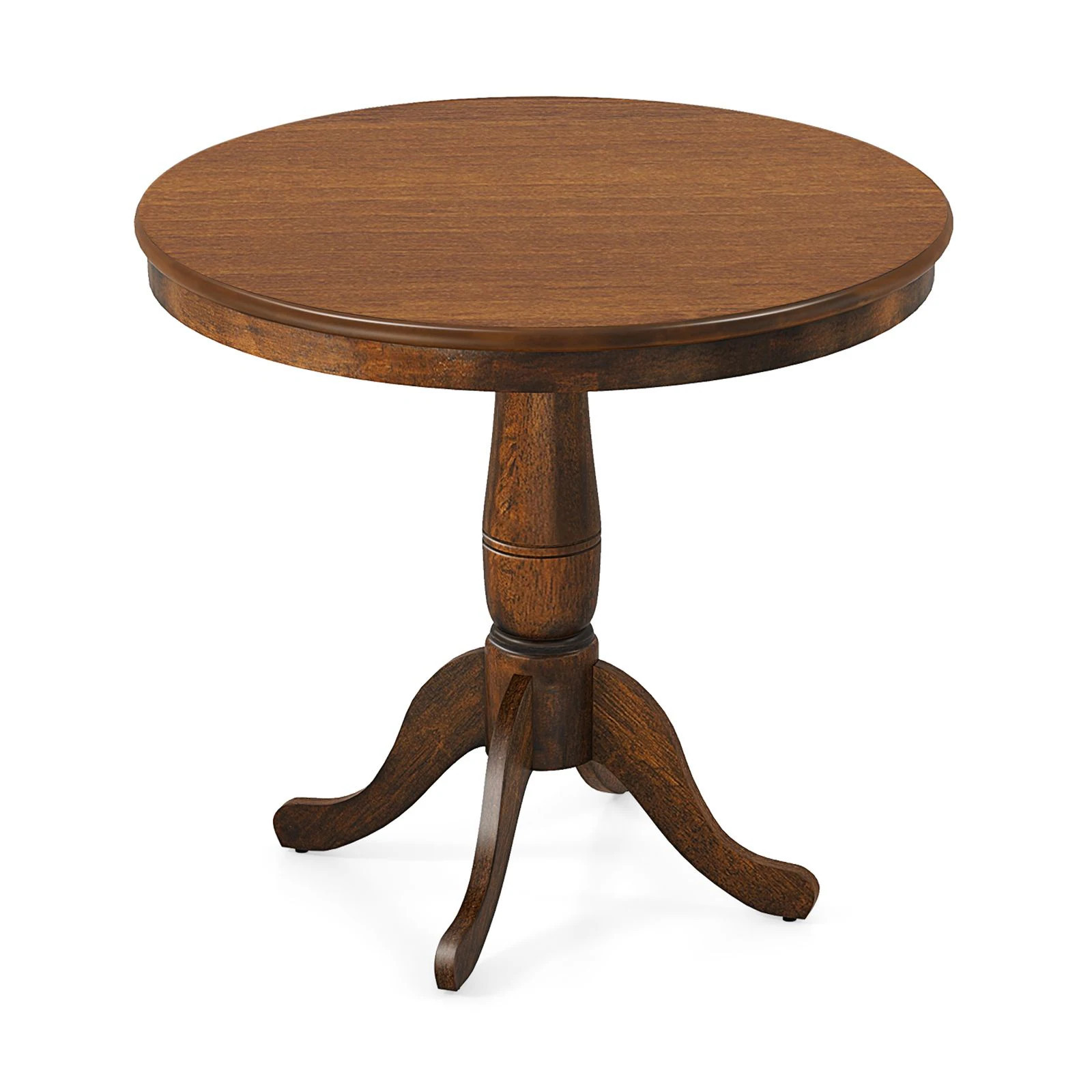 Slickblue Round Pedestal Dining Table (32W x 30H) Brown/Natural MDF Round Traditional Dining Table for Small Dining Room Rubber | D-CO-79336WH | Lowe's