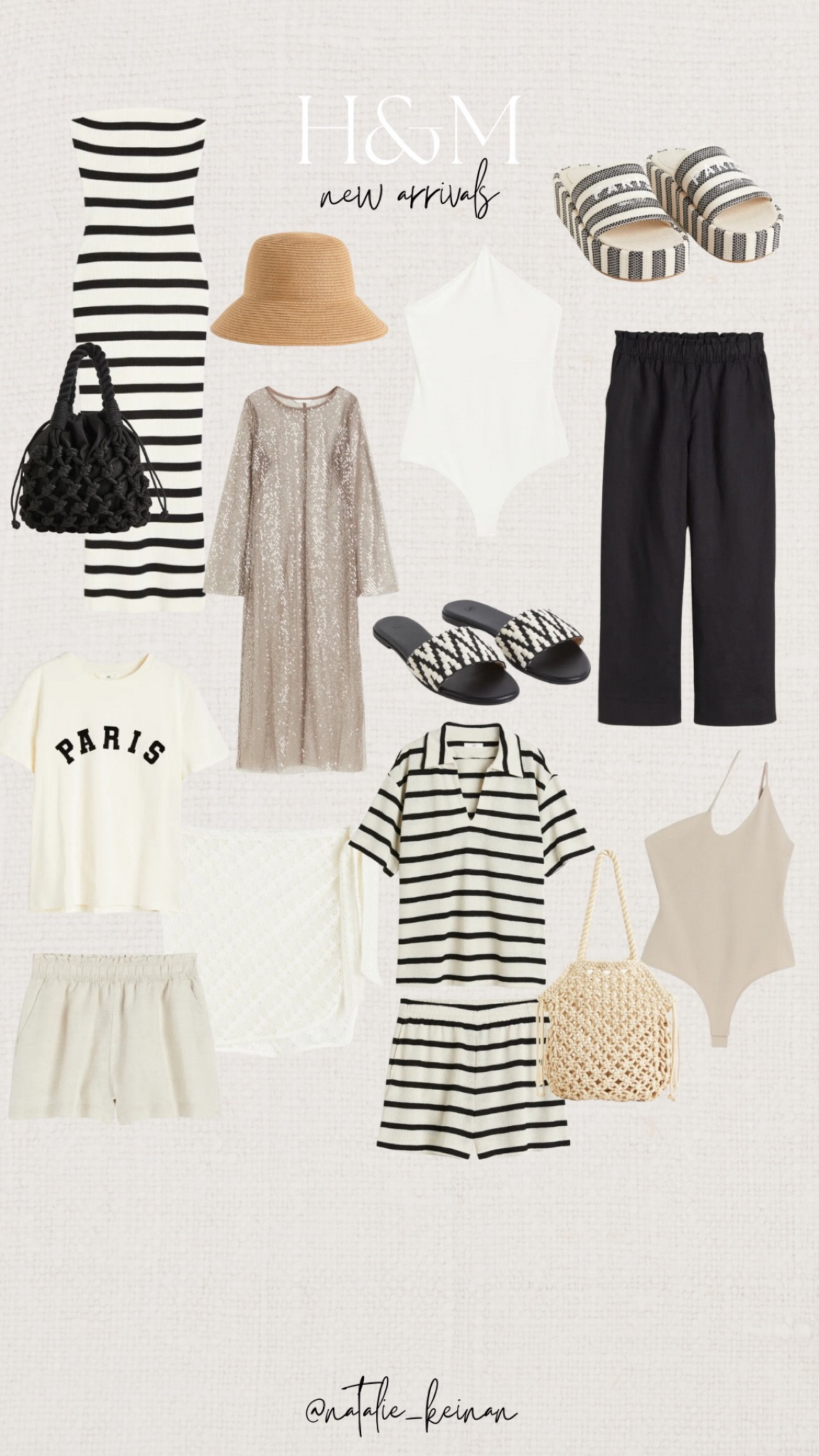 H&M staples and vacation style! Trousers, bodysuits, tshirt, basics, neutrals, stripes, sequins, resort wear, every day style, affordable fashion 

#LTKsalealert #LTKstyletip #LTKFind