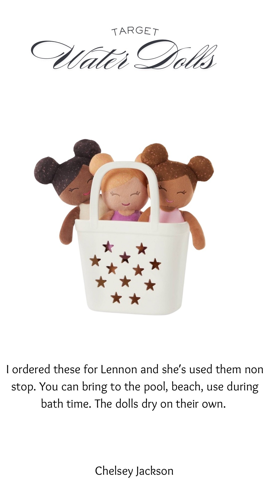 We are obsessed with tjeee! The perfect water dolls for the beach, pool, bath time! 

#LTKTravel #LTKBaby #LTKKids