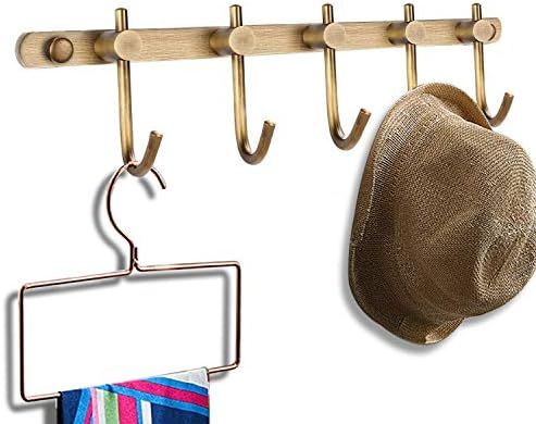 ETECHMART Coat Rack Wall Mounted, 5 Hooks Metal Brass Coat Hook Rail Hanger for Hanging Clothes, ... | Amazon (US)